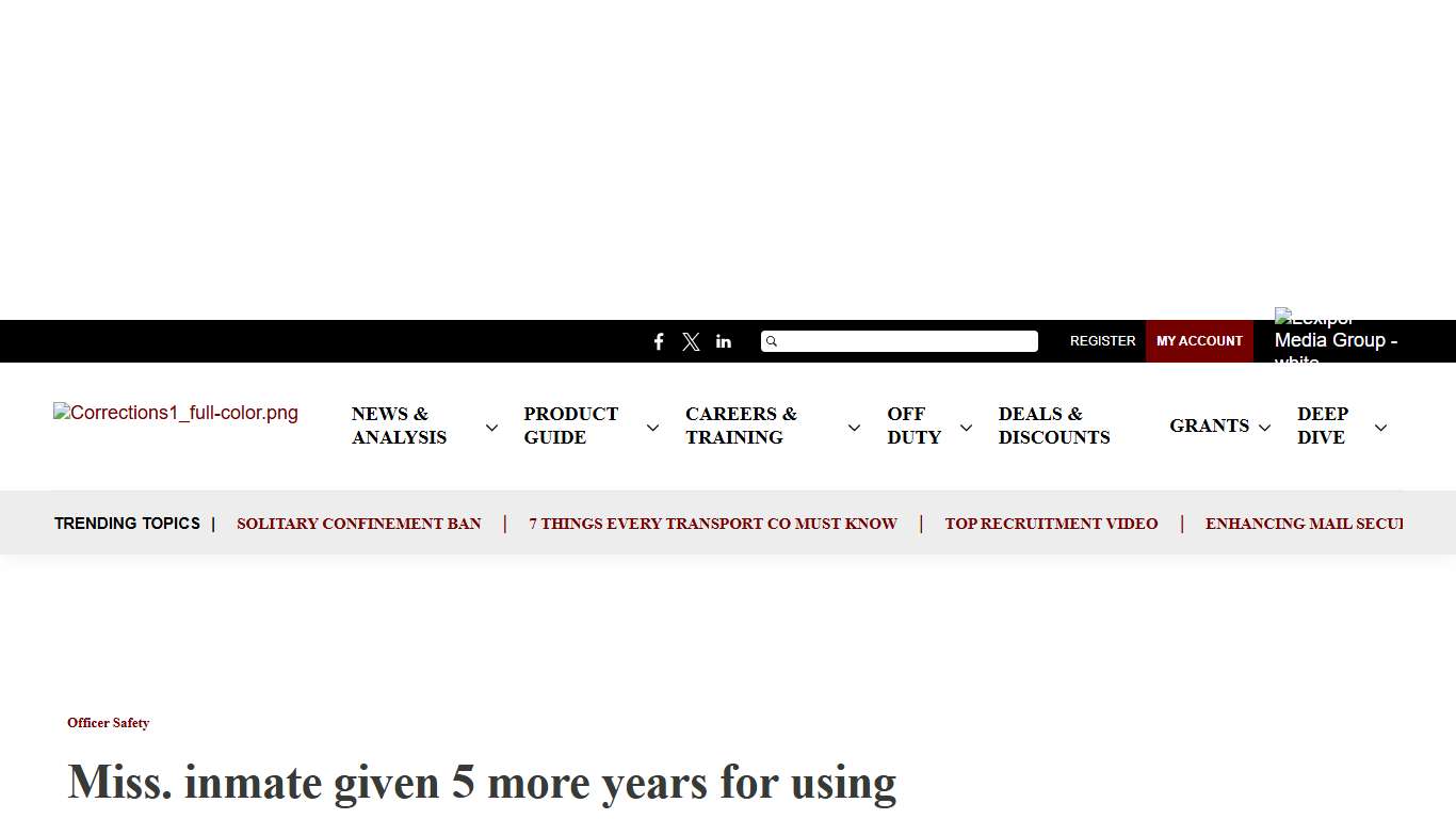 Miss. inmate given 5 more years for using TASER on corrections officer